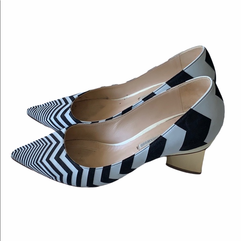 NICHOLAS KIRKWOOD Woven Pointed-Toe Pumps size 5.5 - Picture 3 of 8